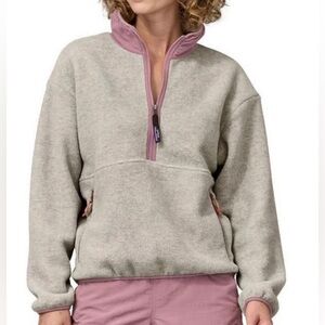 Patagonia Fleece Cream and Pink Synchilla Pullover